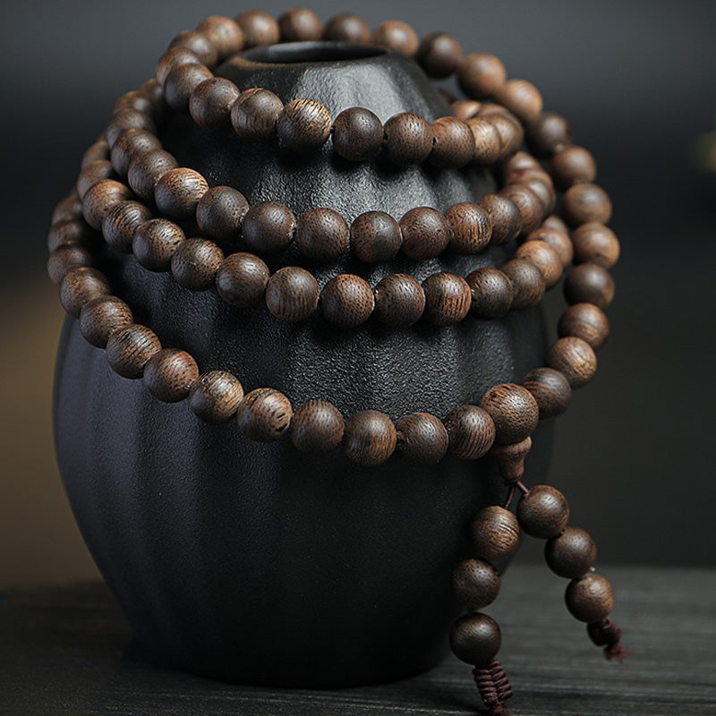 KarmaRipple's 108 Mala Beadwork Agarwood Peace Strength Calm Bracelet p23