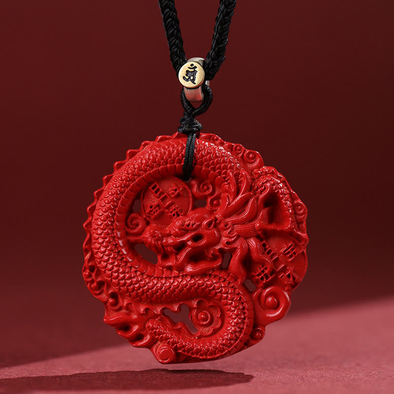 KarmaRipple's Year of the Dragon 925 Sterling Silver Authentic Cinnabar Bronze Coin Fortune Pendant Necklace p18
