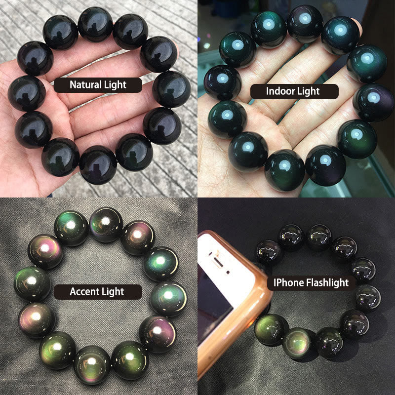 KarmaRipple's Authentic Green Eye Obsidian Wealth Bracelet p4