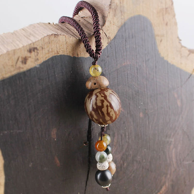 KarmaRipple's Bodhi Seed Lotus Wisdom Balance Pendant Necklace p7