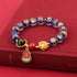 10mm Blue Liuli Glass Bracelet(Wrist Circumference 14-16cm)