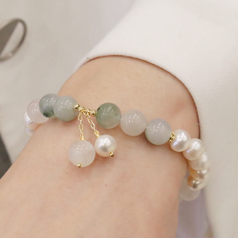 KarmaRipple's Authentic Pearl Jade Balancing Sincerity Bracelet p6
