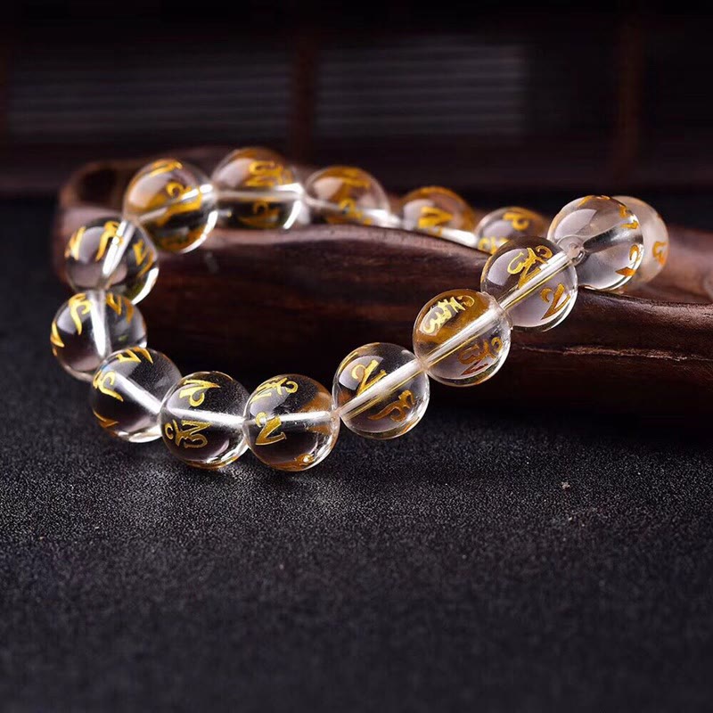 KarmaRipple's Tibet Ivory Gemstone Black Onyx Om Mani Padme Hum Meditation Bracelet p15