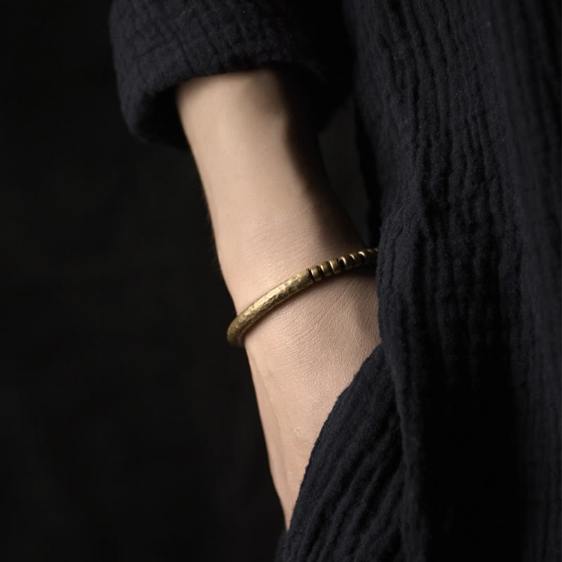 KarmaRipple's Simple Design Bronze Brass Bead Fortune Wealth Bracelet p7