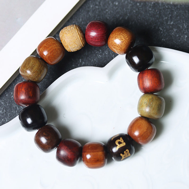 KarmaRipple's Tibet Various Wood Om Mani Padme Hum Purity Bracelet p3