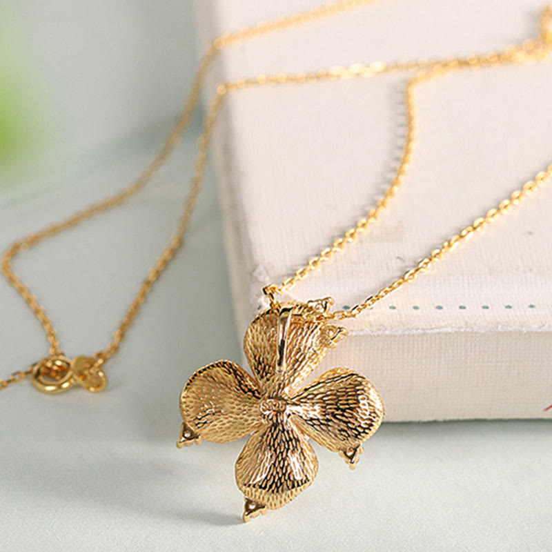 KarmaRipple's 925 Sterling Silver Pearl Red Flower Petals Design Wisdom Pendant Necklace Earrings Set p5