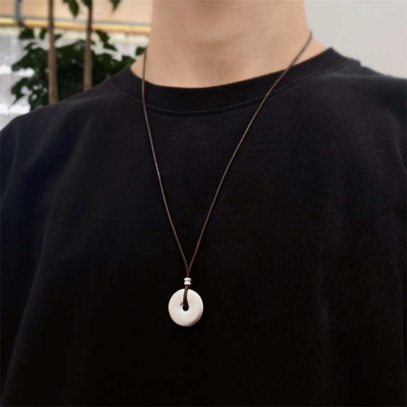 KarmaRipple's 999 Sterling Silver Round Peace Buckle Protection Pendant Necklace p5