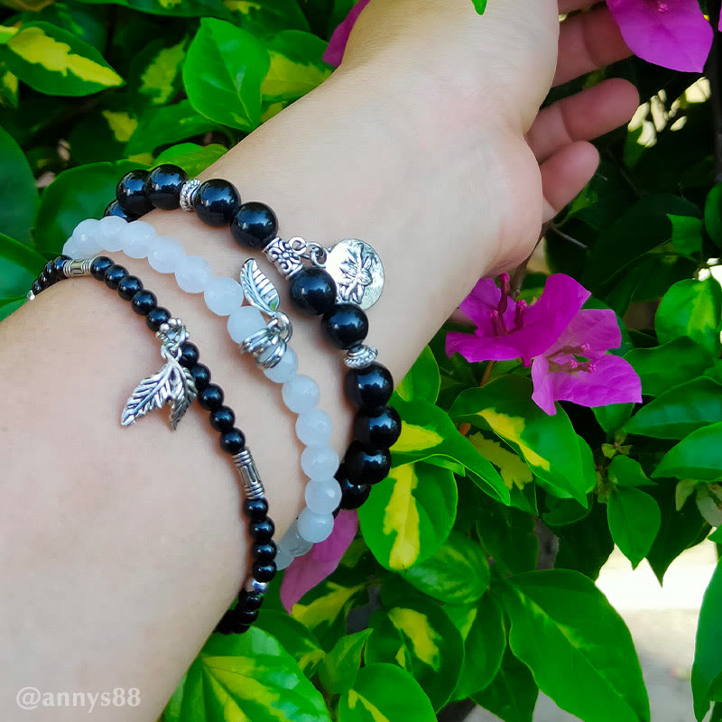 KarmaRipple's 3PCS Authentic Quartz Gemstone Beaded Balancing Energy Lotus Bracelet p17