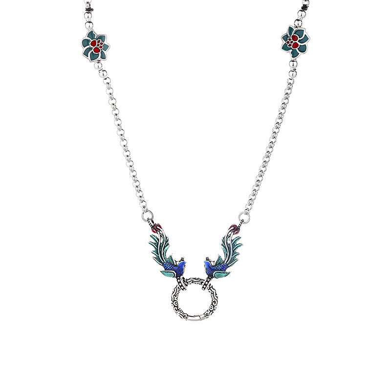 KarmaRipple's Phoenix Lotus Flower Fortune Protection Pendant Necklace p5