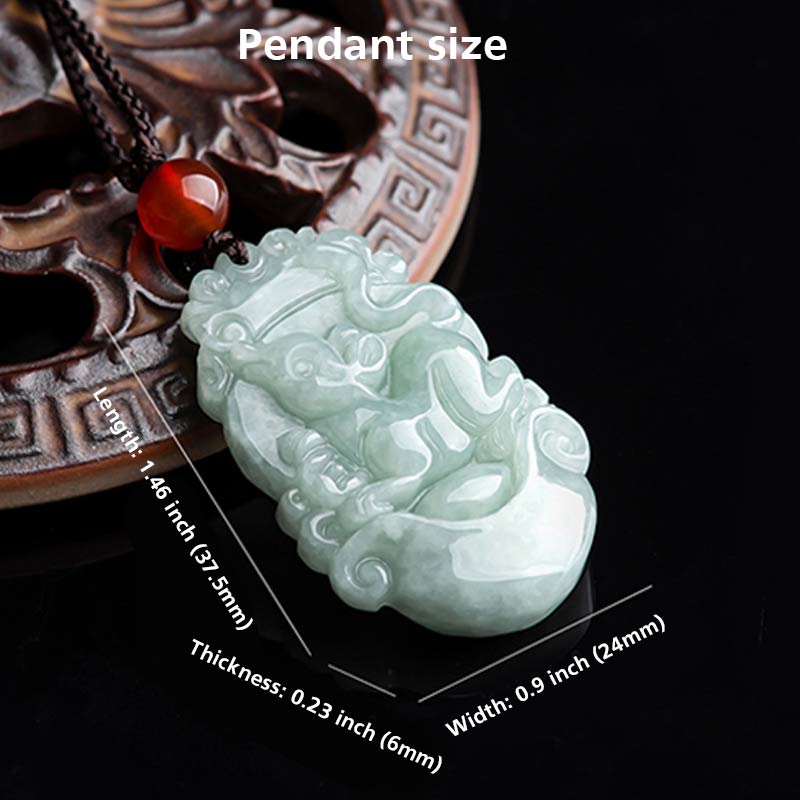 KarmaRipple's Authentic Jade 12 Chinese Zodiac Sucess Necklace Pendant p15
