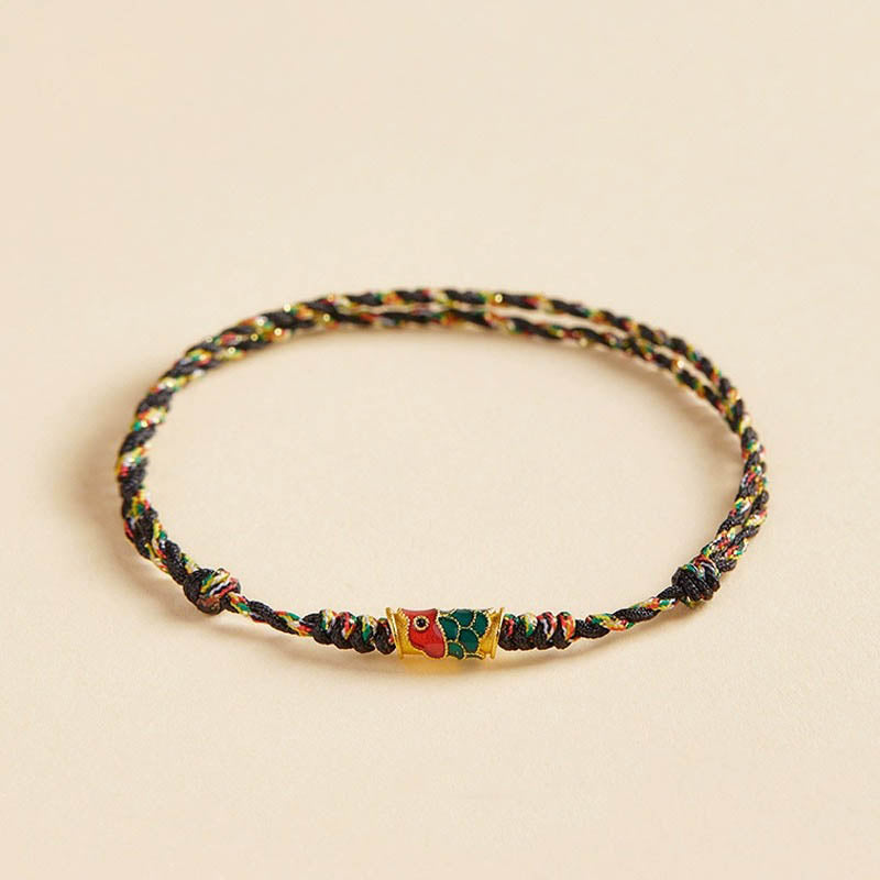 KarmaRipple's Handcrafted Koi Fish Wealth Prosperity Woven Rope Bracelet p19
