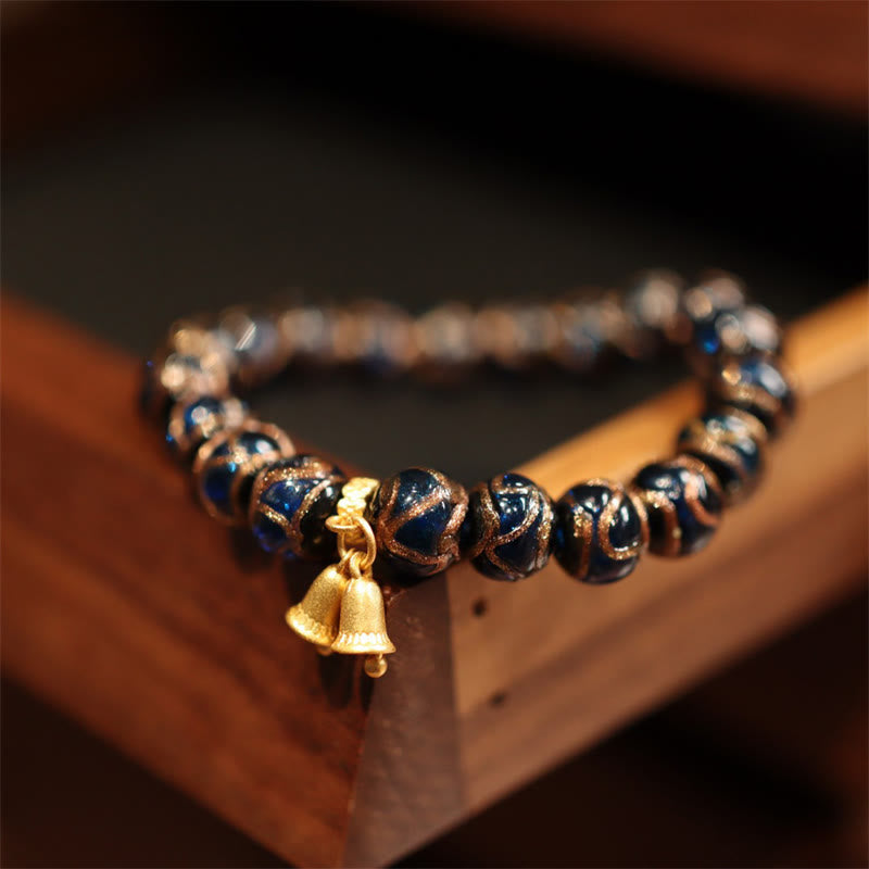 KarmaRipple's Tibetan Gold Swallowing Beast Family Five God Of Wealth Thangka Fortune Bead Bracelet p16