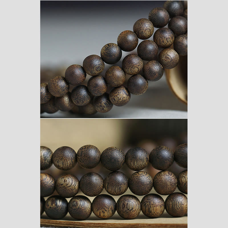 KarmaRipple's 108 Mala Beadwork Nha Trang Soil Buried Qinan Agarwood Balance Strength Bracelet p21