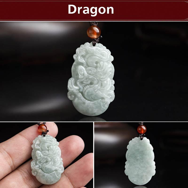 KarmaRipple's Authentic Jade 12 Chinese Zodiac Sucess Necklace Pendant p5