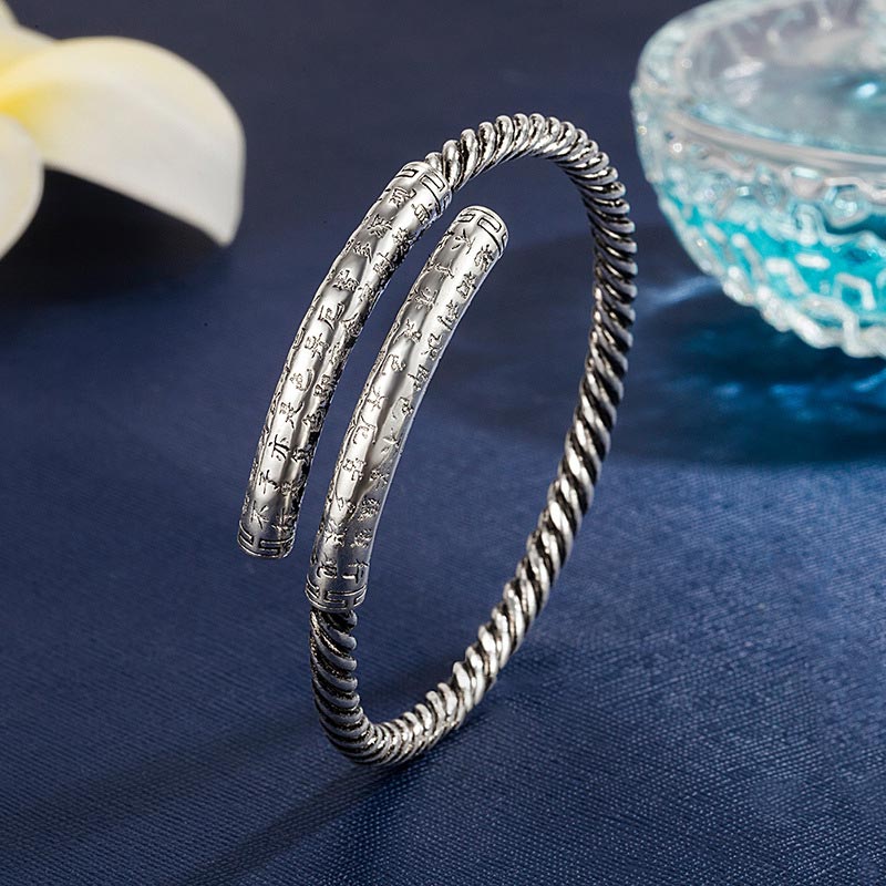 KarmaRipple's Tibetan Heart Sutra Ivory Bronze Talisman Bracelet p7