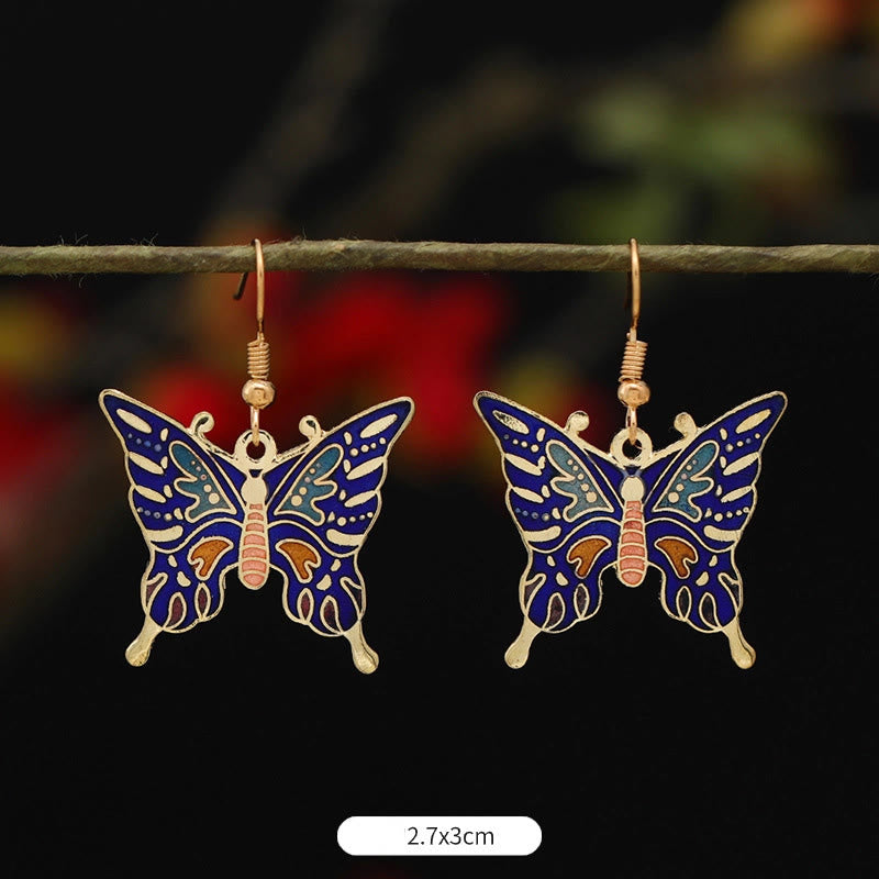 KarmaRipple's Lotus Butterfly Flower Alloy Bronze Enlightenment Drop Earrings p10