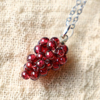 KarmaRipple's Authentic Garnet Red Agate Black Onyx Protection Pendant Necklace