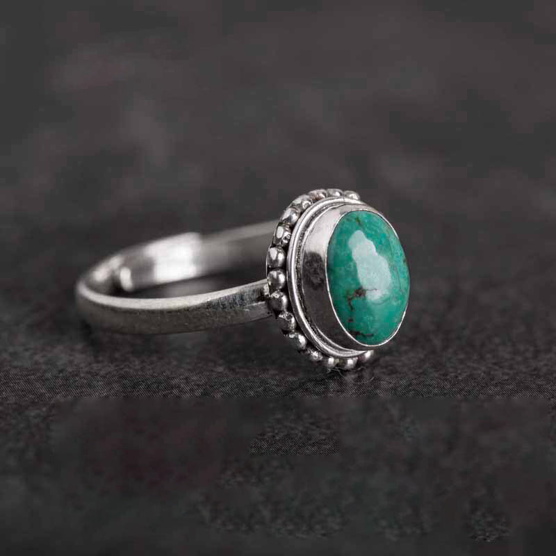 KarmaRipple's 925 Sterling Silver Turquoise Wisdom Love Ring p2