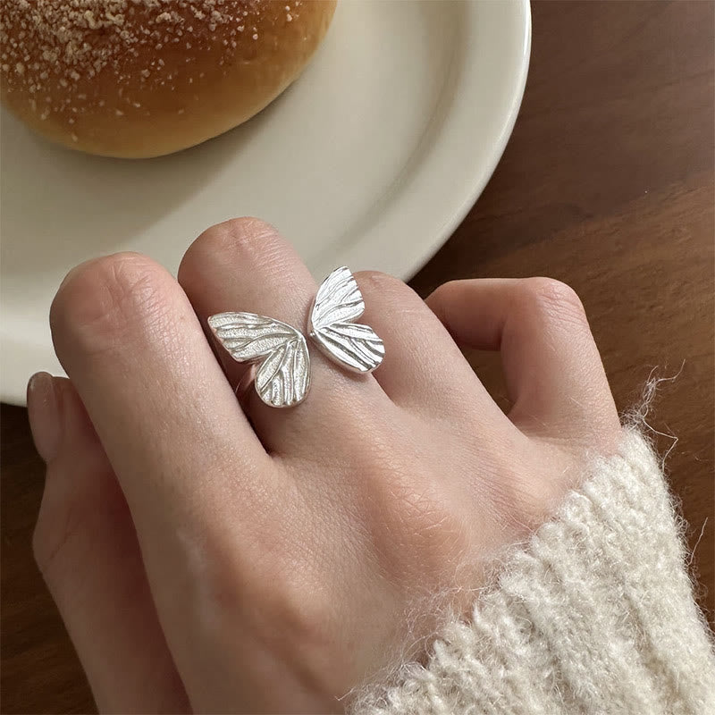 KarmaRipple's 925 Sterling Silver Butterfly Love Freedom Ring p2