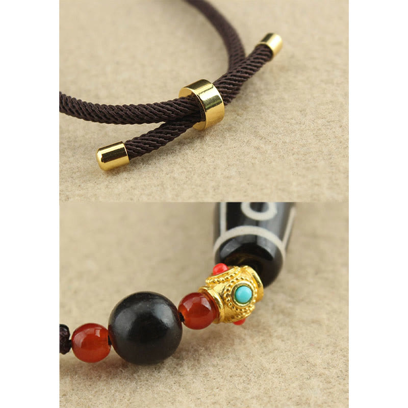 KarmaRipple's Tibetan Nine-Eye Dzi Bead Protection Blessings String Pendant Necklace p11