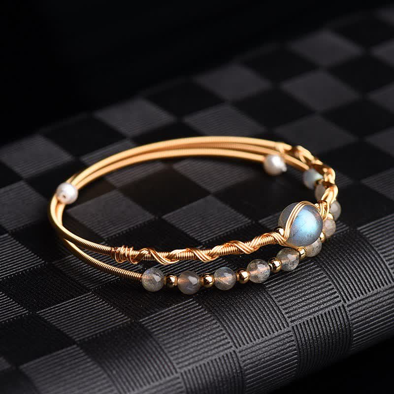 KarmaRipple's Moonstone Balancing Love Bracelet Bangle p1