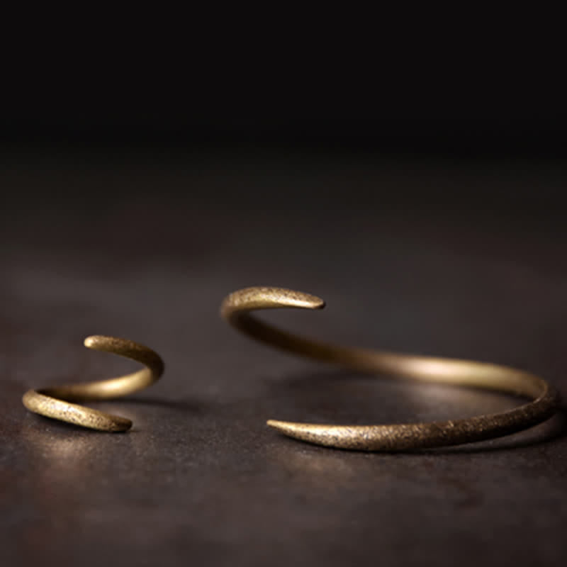 KarmaRipple's Simple Design Bronze Fortune Adjustable Cuff Bracelet p9