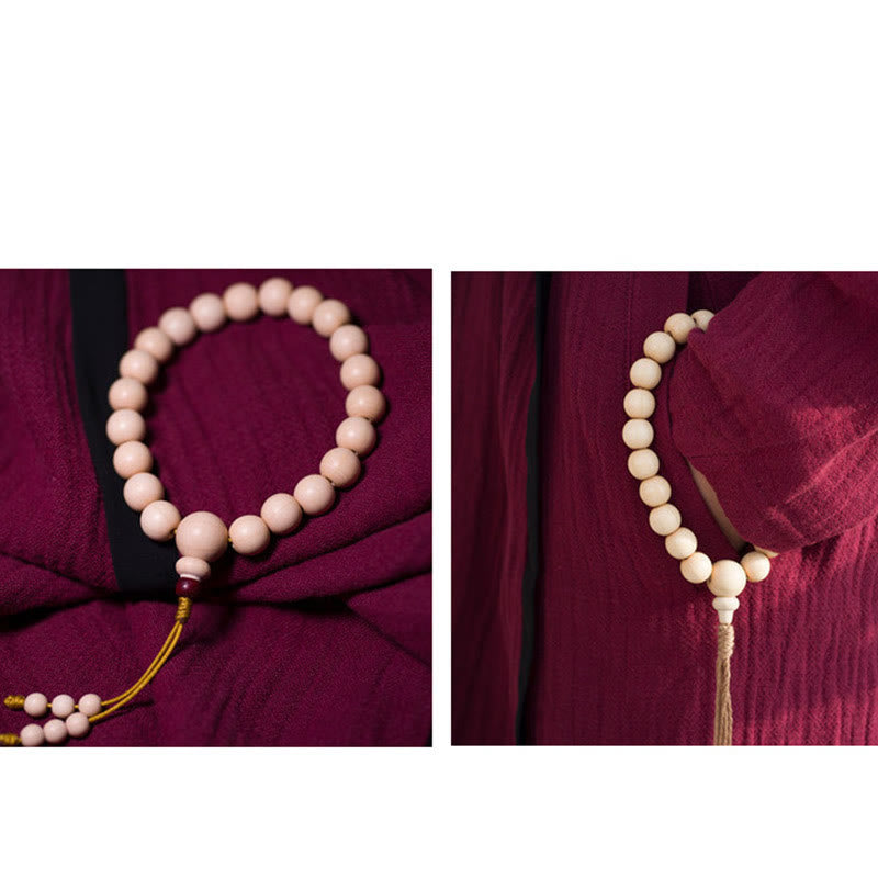 KarmaRipple's Authentic Abelia Biflora Wood Blessing Wrist Mala p14