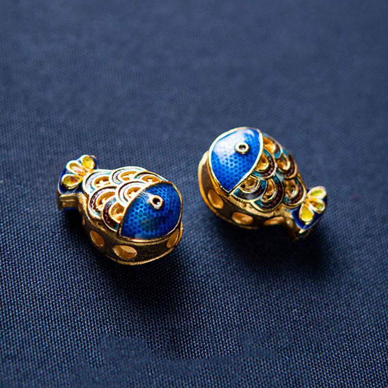 KarmaRipple's Authentic Aquamarine Lazurite Fish Balancing Bracelet p8