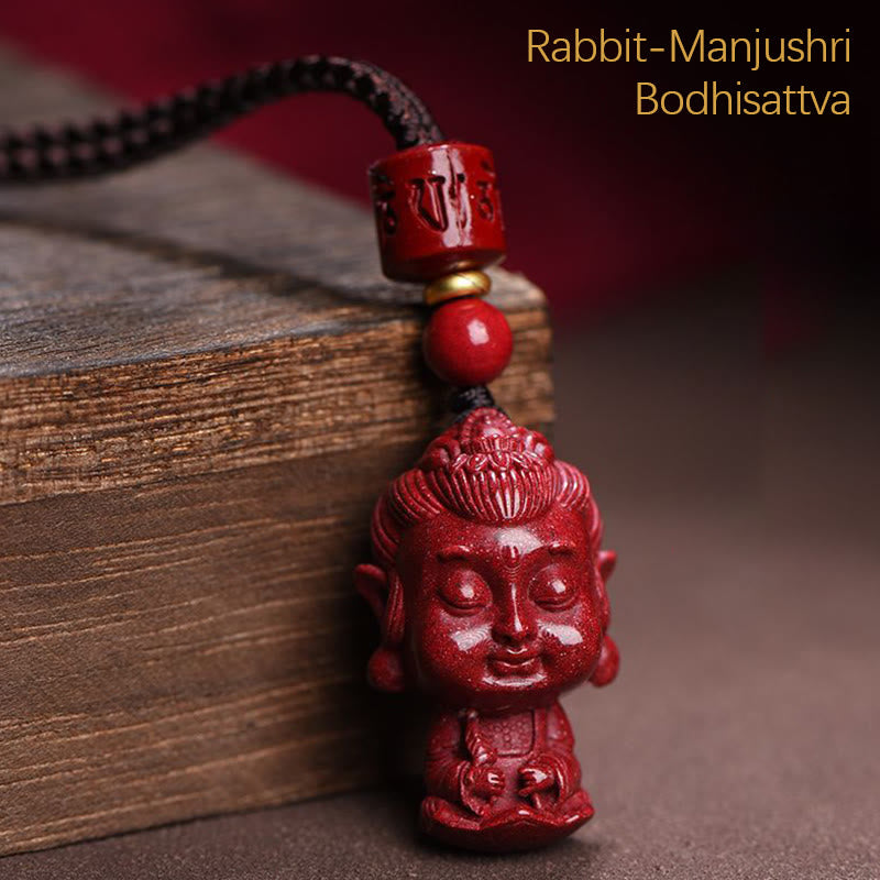 KarmaRipple's Chinese Zodiac Natal Buddha Authentic Cinnabar Amulet Keep Away Evil Spirits Pendant Necklace p3