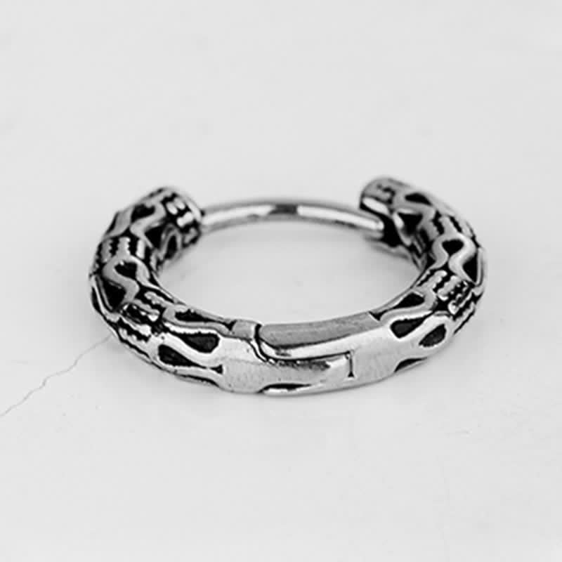 KarmaRipple's Retro Pattern Titanium Steel Balance Earrings p6