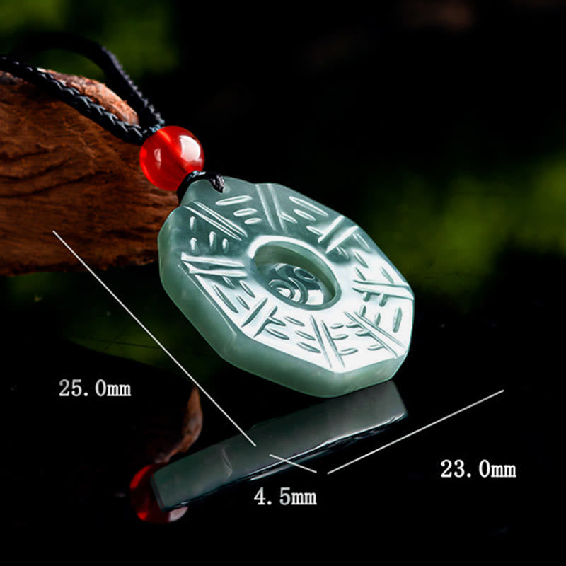 KarmaRipple's Authentic Jade FengShui Bagua Yin Yang Prosperity Pendant Necklace p7