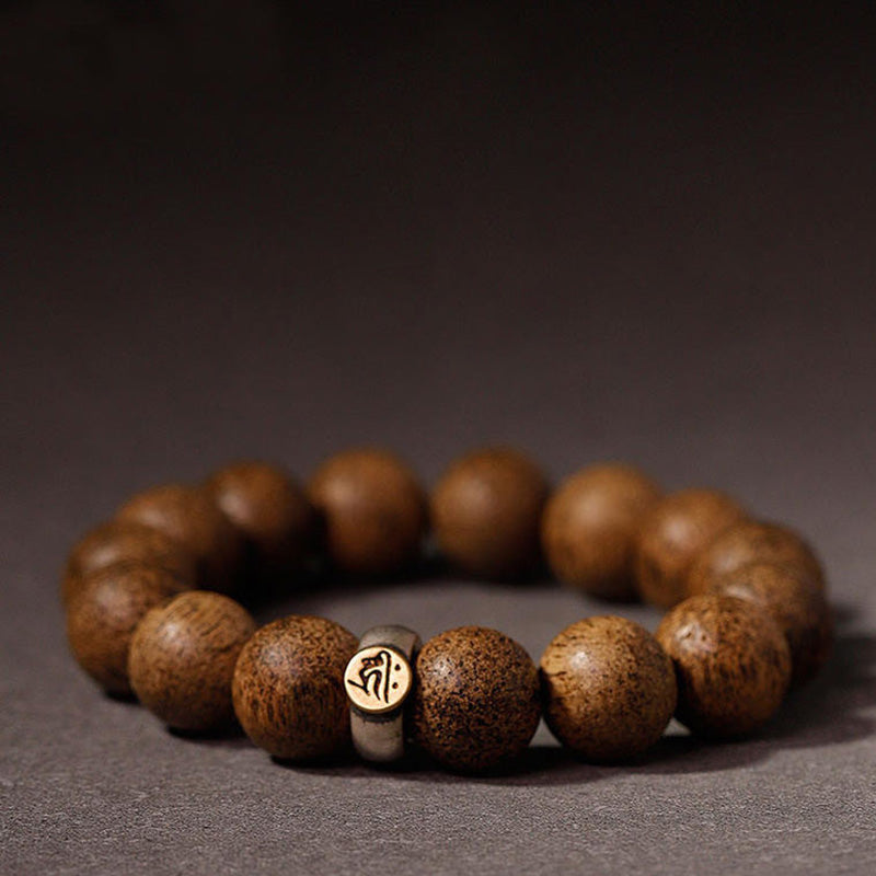 KarmaRipple's Chinese Zodiac Natal Buddha Authentic Agarwood Silver Peace Calm Bracelet p15