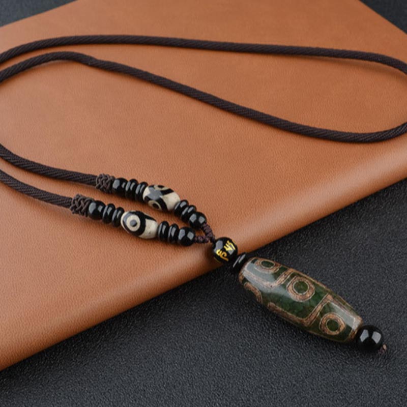 KarmaRipple's Nine-Eye Dzi Bead Wealth Protection Pendant p8