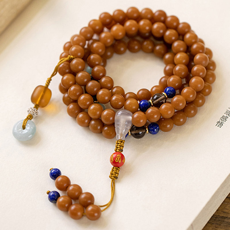KarmaRipple's 108 Beadwork Bodhi Seed Blessing Meditation Bracelet Mala p16