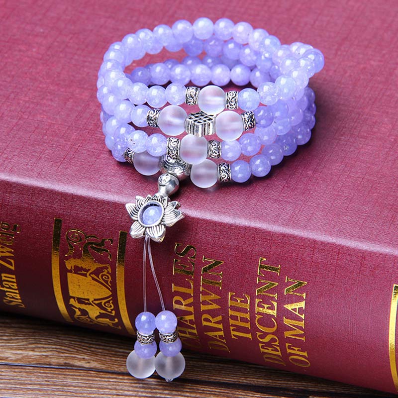 KarmaRipple's Purple Jasper Bead Strength Bracelet Mala p1