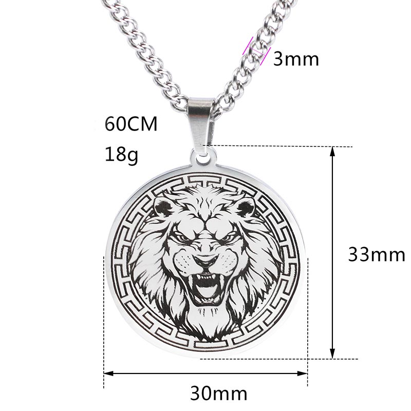 KarmaRipple's Animal Titanium Steel Chain Pendant Protection Necklace p12