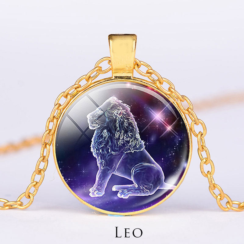 KarmaRipple's 12 Constellations of the Zodiac Moon Starry Sky Protection Blessing Pendant Necklace p44