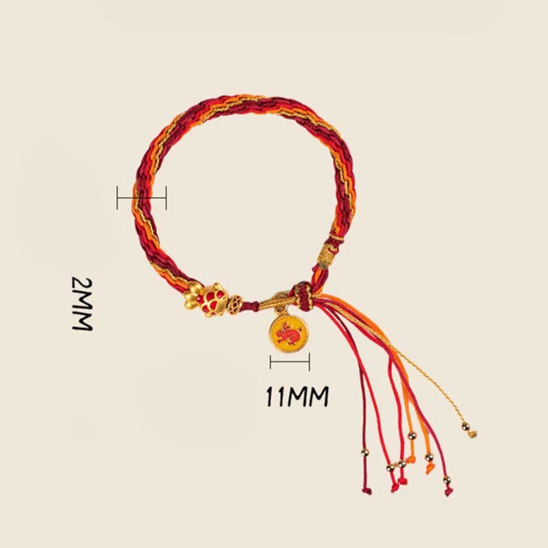 KarmaRipple's Chinese Zodiac Handmade Koi Fish String Protection Reincarnation Weave Braid Bracelet p21