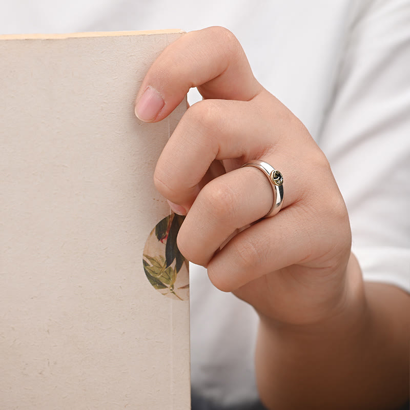KarmaRipple's Tibetan Om Mani Padme Hum Carved Chinese Zodiac Natal Buddha Peace Ring p21