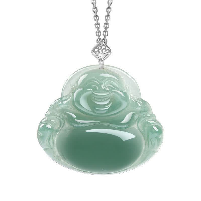 KarmaRipple's Laughing Buddha Authentic Jade Prosperity Abundance Pendant Necklace p12