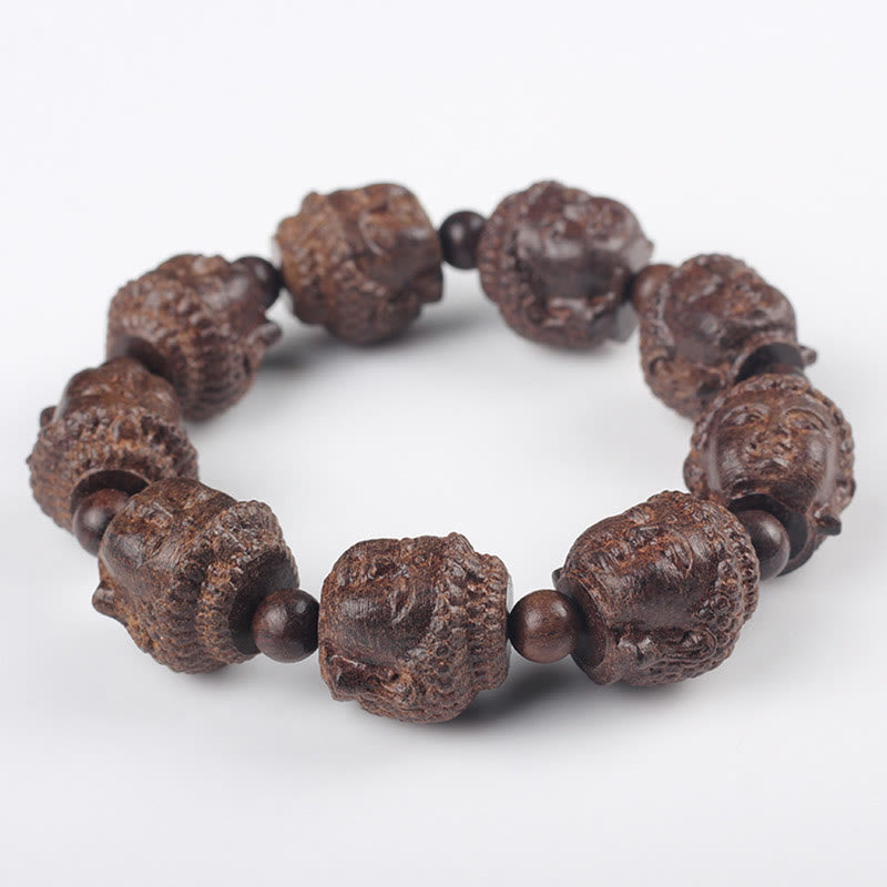 KarmaRipple's Agarwood Buddha Carved Calm Bracelet p3
