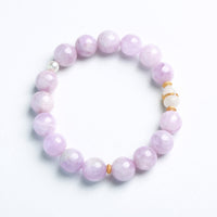 KarmaRipple's Kunzite Hetian Ivory Jade Gourd Love Spiritual Growth Bracelet