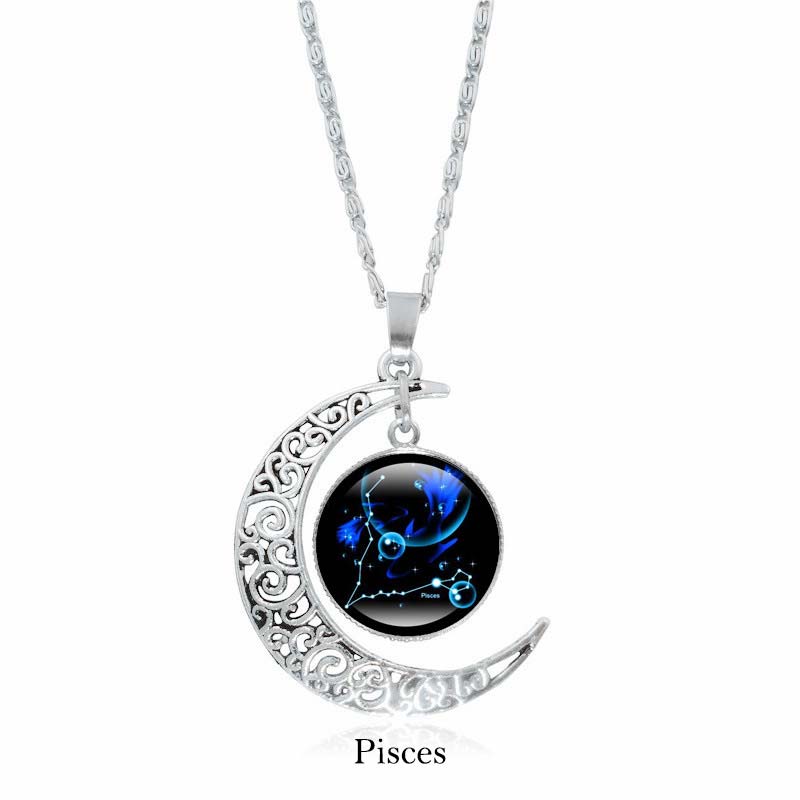 KarmaRipple's 12 Constellations of the Zodiac Moon Protection Pendant Chain Necklace p21
